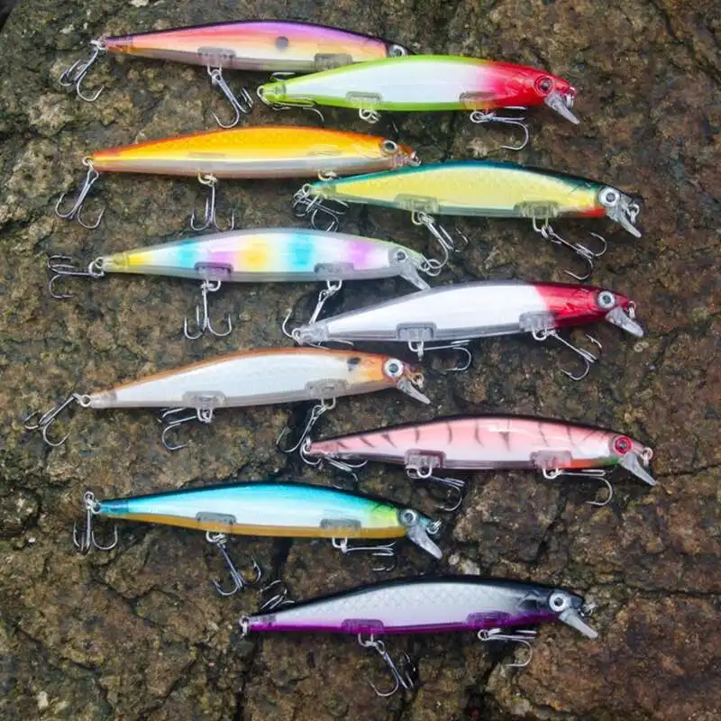 Señuelo Minnow 3D con ojos realistas y ganchos afilados para perca - imagen 2