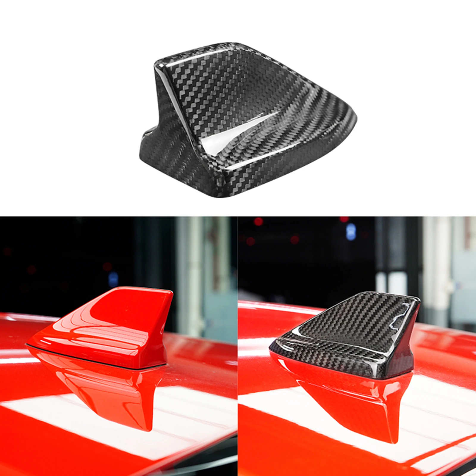 

Car Exterior Roof Shark Fin Antenna Aerial Cap Cover Trim For Ford Mustang 2015-2024