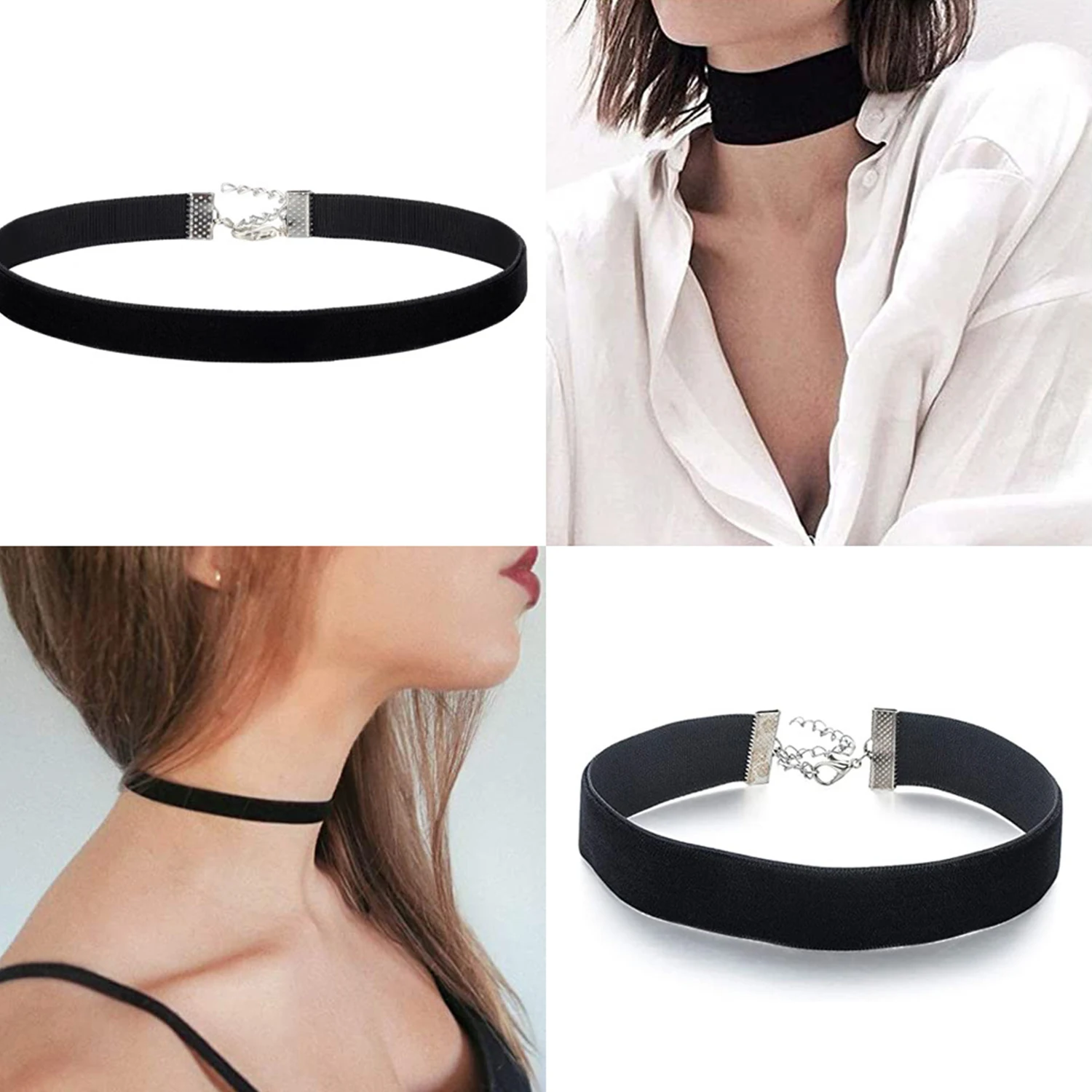 Gothic Style Black Velvet Choker Necklaces Rope Women Tattoo Necklace Neck Decoration Short Chocker Jewelry On The Neck Collar image 2