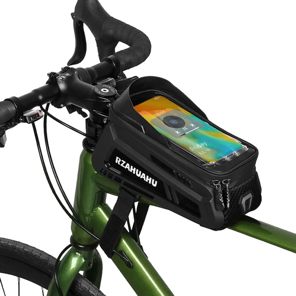 

Велосипедная сумка на раму с сенсорным экраном TPU и солнцезащитным козырьком, сумка на верхнюю трубу рамы для телефона, для горных и шоссейных велосипедов