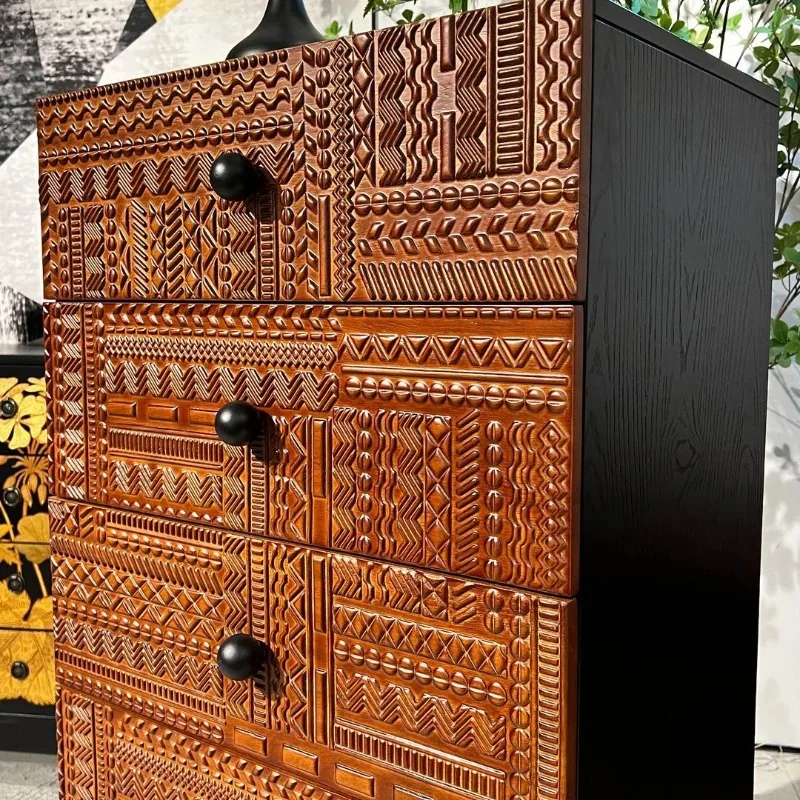 Medieval chest of drawers, bedroom, bedside storage cabinet, locker, large capacity c