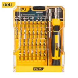 Deli 33 Piece Precision Screwdriver Set Multifunctional Magnetic Hexagon Torx Screwdriver Disassembly Repair Tool Sets