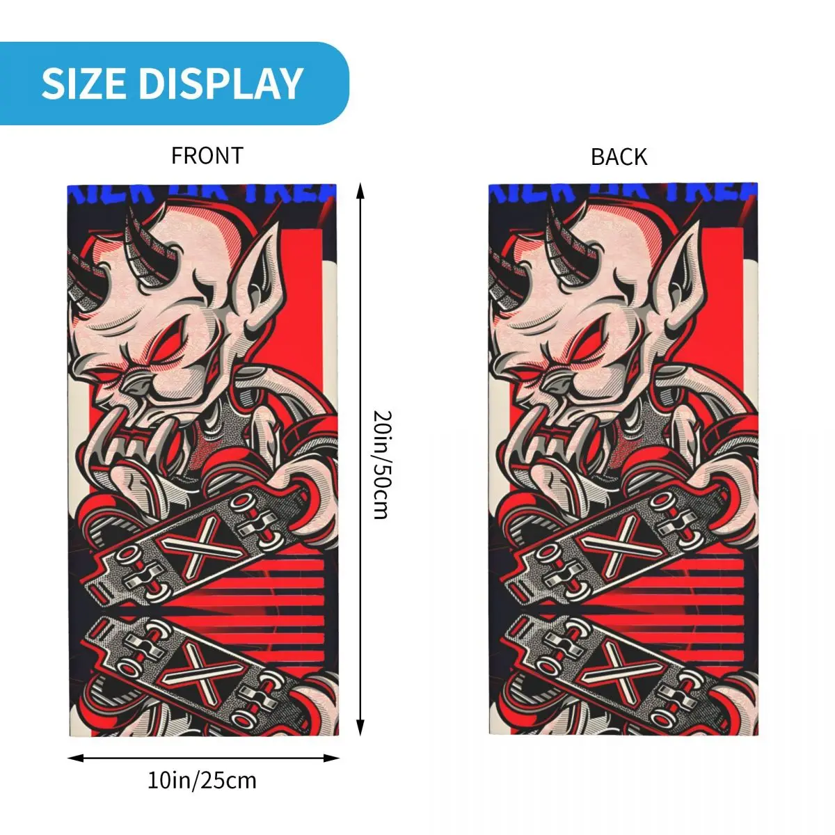 Cool Bandana Neck Gaiter Motorcycle Club H-Hell Yeah Devil Skateboard Wrap Scarf Balaclava Riding Unisex Adult Washable