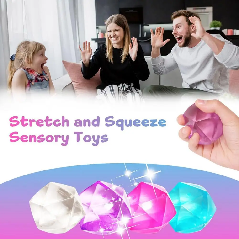 Stress Cube Set Ice Cube Squeeze Toy Stress Relief Toy Set for Kids Teens Adults Slow Rebound Tpr Anxiety Cube for Anxiety