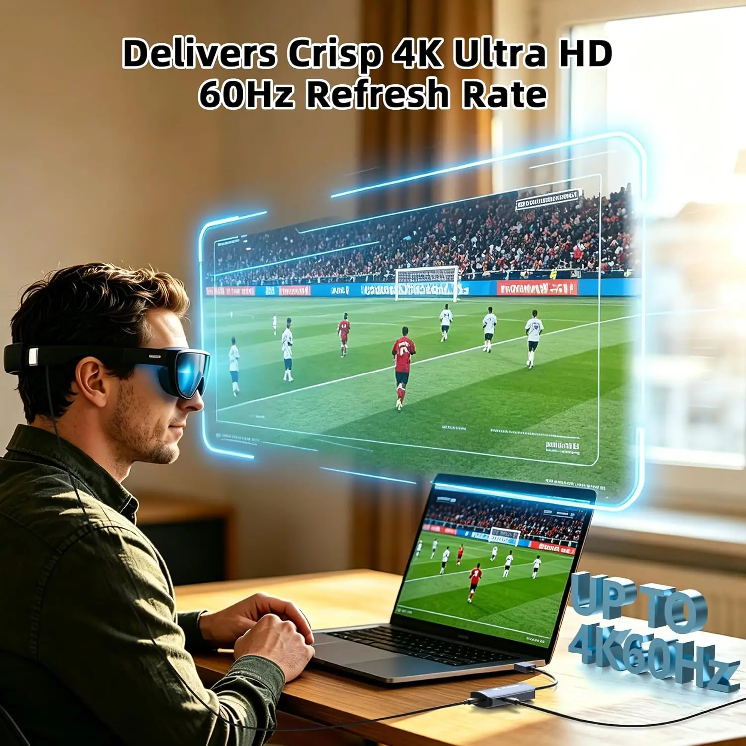 HDMI to USB C Adapter 4K@60Hz HDMI Input to USB C Output for Laptop,ROG Ally,PS4/5,Xbox to AR Glasses,XR Glasses,VITURE Pro,etc