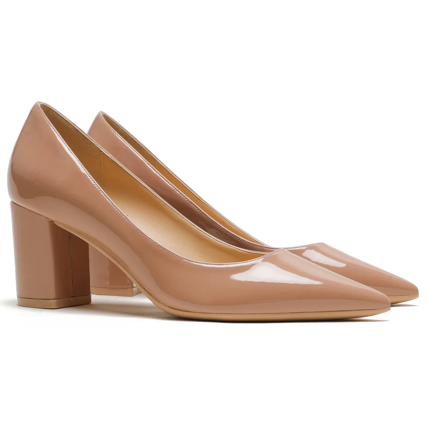 【Measure Your Feet Length Before Order】Women Thick High Heel Pumps Pointy Toe Sexy Luxry Dress Prom Lady Office Shoes 29-CHC-33