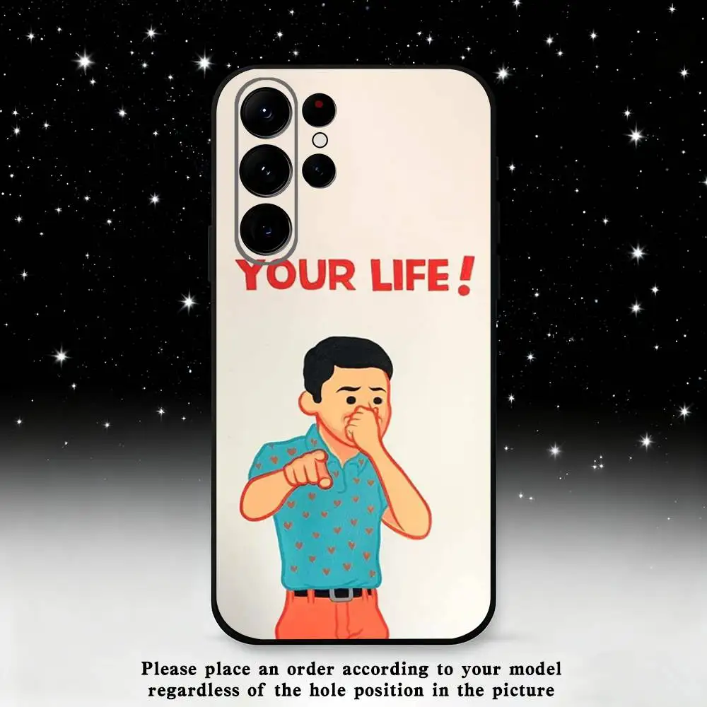 Чехол для телефона Art J-Joan C-Cornella Funny для Samsung S25, S24 Ultra, S20, S30 plus, S22 plus, S23, S30 Ultra 5G, силиконовый черный корпус