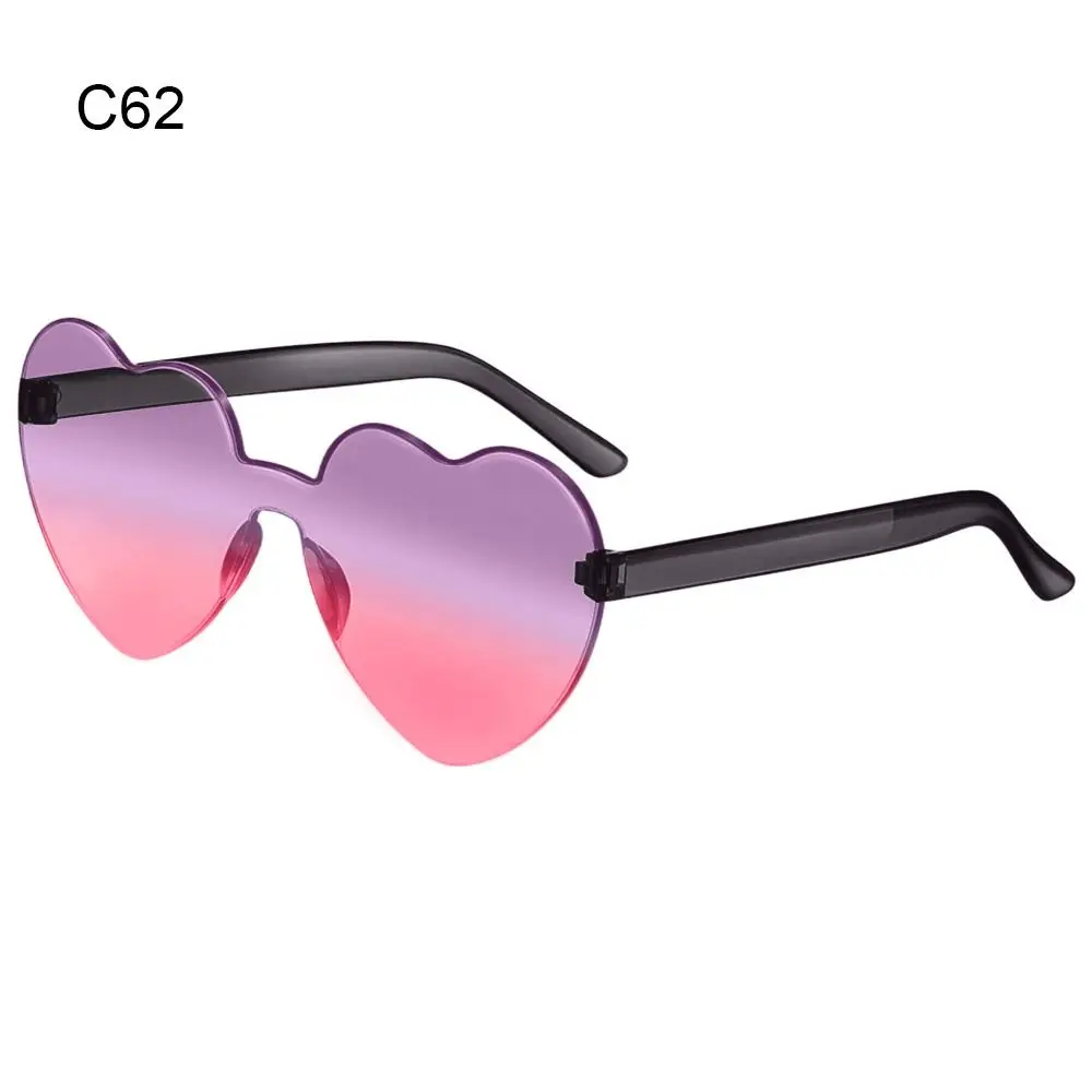 

Funny Gradient Lenses Colorful Heart-shaped Sunglasses Shades Party Sun Glasses Heart Glasses