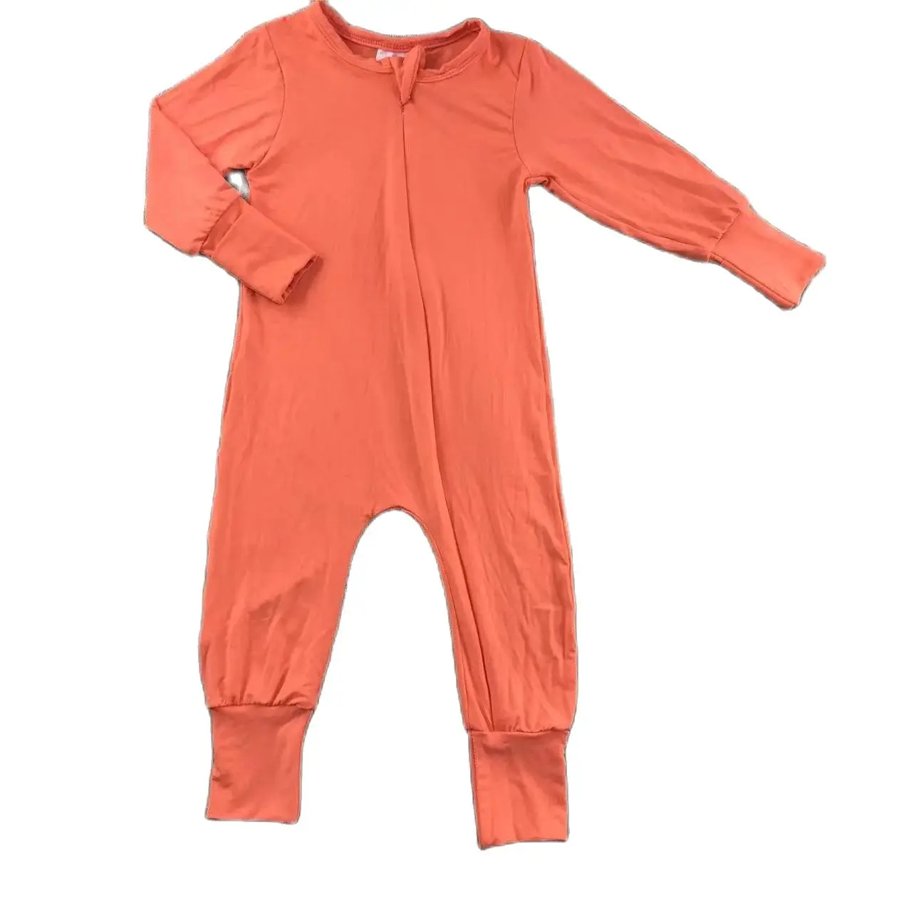 Orange color baby  Cotton Autumn Winter thickened newborn romper for boys girls 0-2 years old childrens clothes jumpsuit