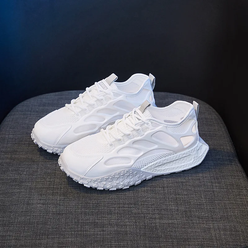 

Модная сетчатая обувь на платформе, женская летняя удлиняющая дышащая повседневная обувь на платформе, корейская версия, сетчатые дышащие кроссовки