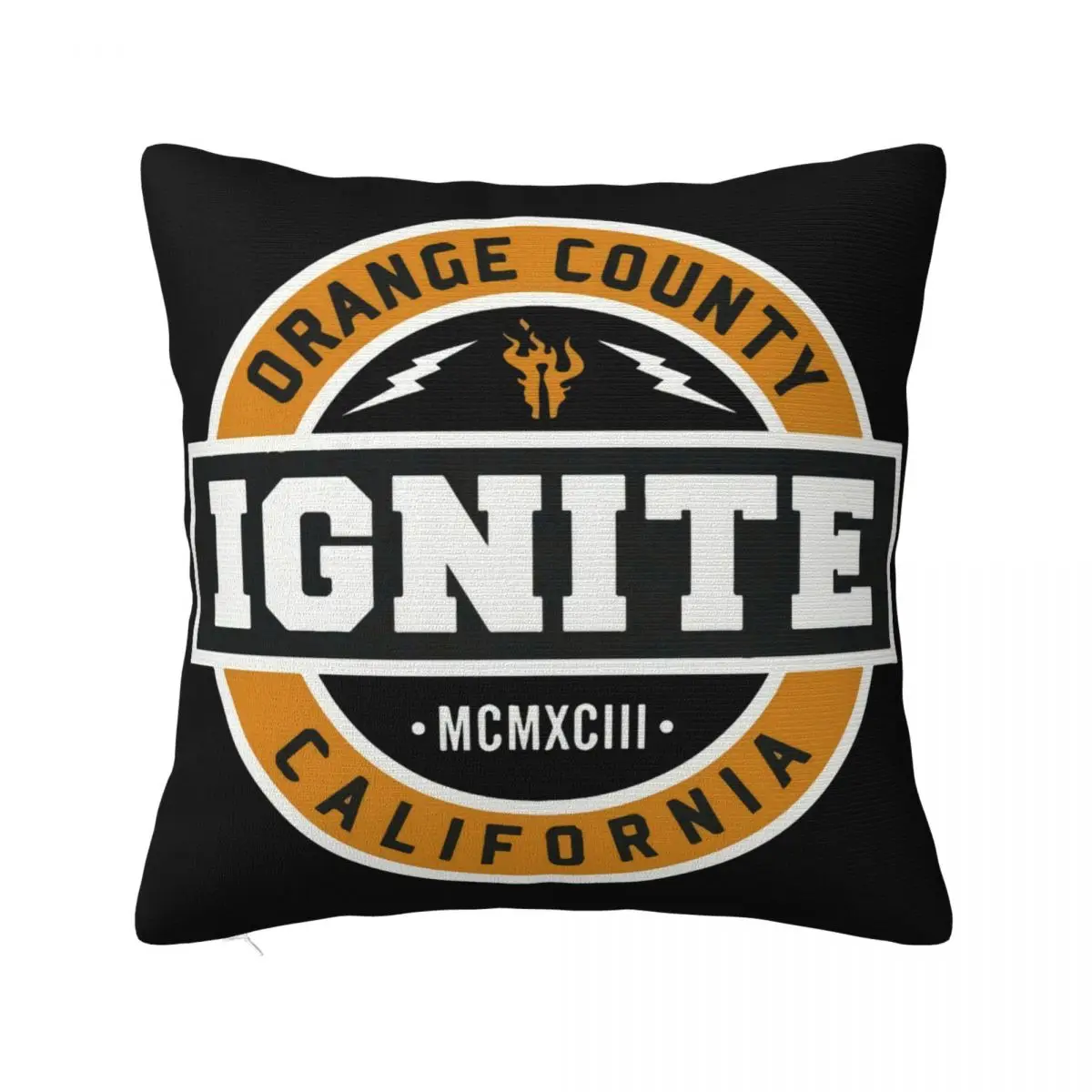 Ignite Orange County California Black Hardcore Crossover Sick Of It All Halloween Cartoon Character Pillow Case