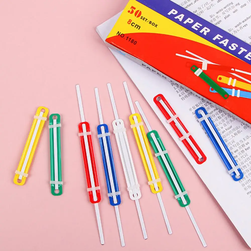 

Durable Long-lasting Paper Clips Durable Easy-to-use Binder Clips for Quick Secure Binding of Loose-leaf Documents 50pcs 2-hole