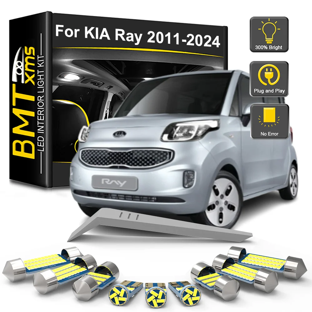 

BMTxms 8Pcs For KIA Ray 2011-2018 2019 2020 2021 2022 2023 2024 Car LED Interior Light Bulb Kit Vehicle Reading Dome Trunk Lamp