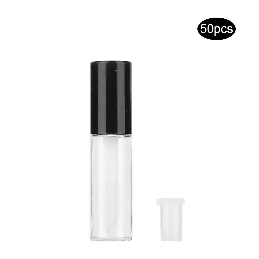 

50pcs Mini 1.2ML Empty Lip Gloss Tubes DIY Liquid Lipstick Containers - Round Lip Balm Sample Bottles