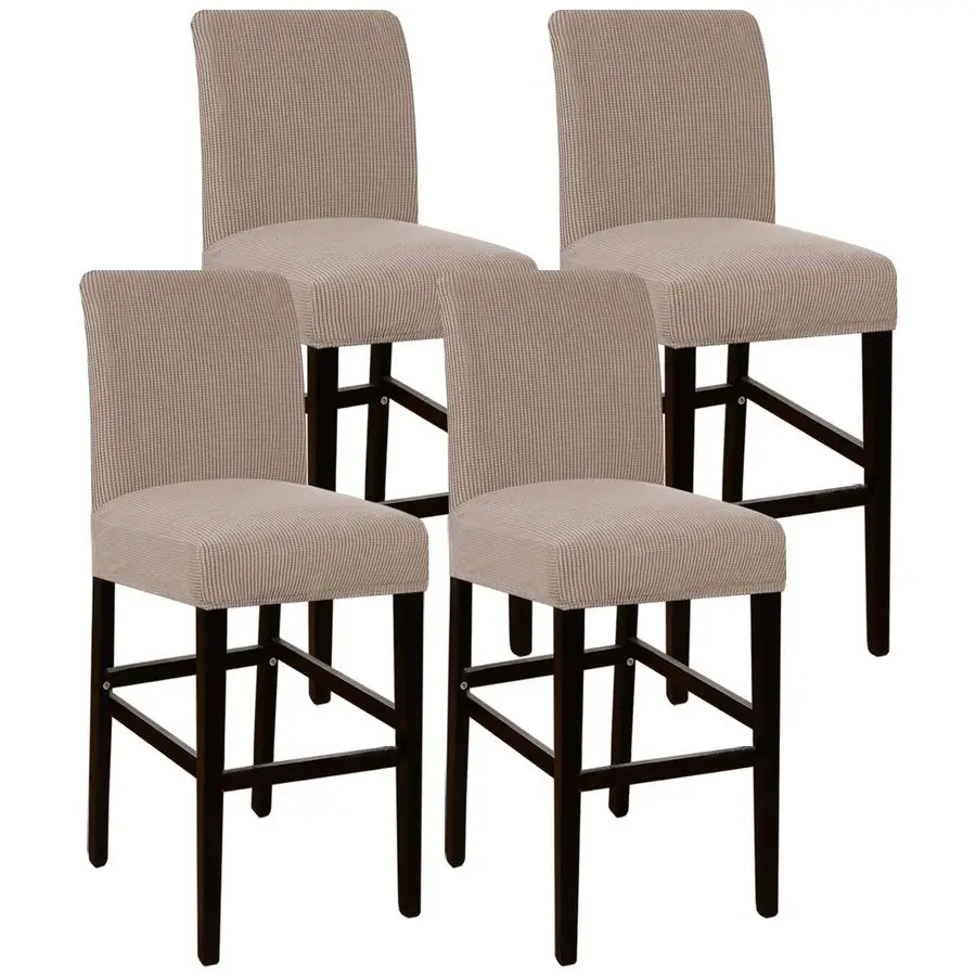 

Высокоэластичный чехол для барного стула, накидка на сиденье для стула-табурета, защитный чехол для мебели в столовую и кафе, нескользящий, на резинке