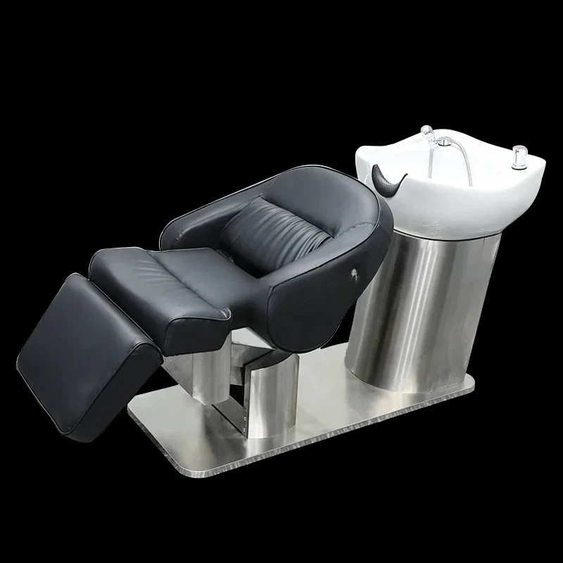 

Japanese Style Simple Half Lying Shampoo Chair for Hair Salon Sitting Flushing Bed