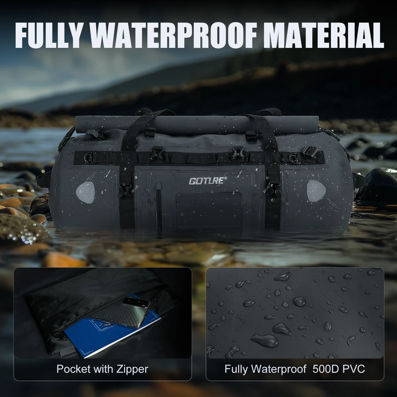 Motorcycle Duffle & Luggage Wa - đánh giá và giá Motorcycle Tail Bag Waterproof Roll Top