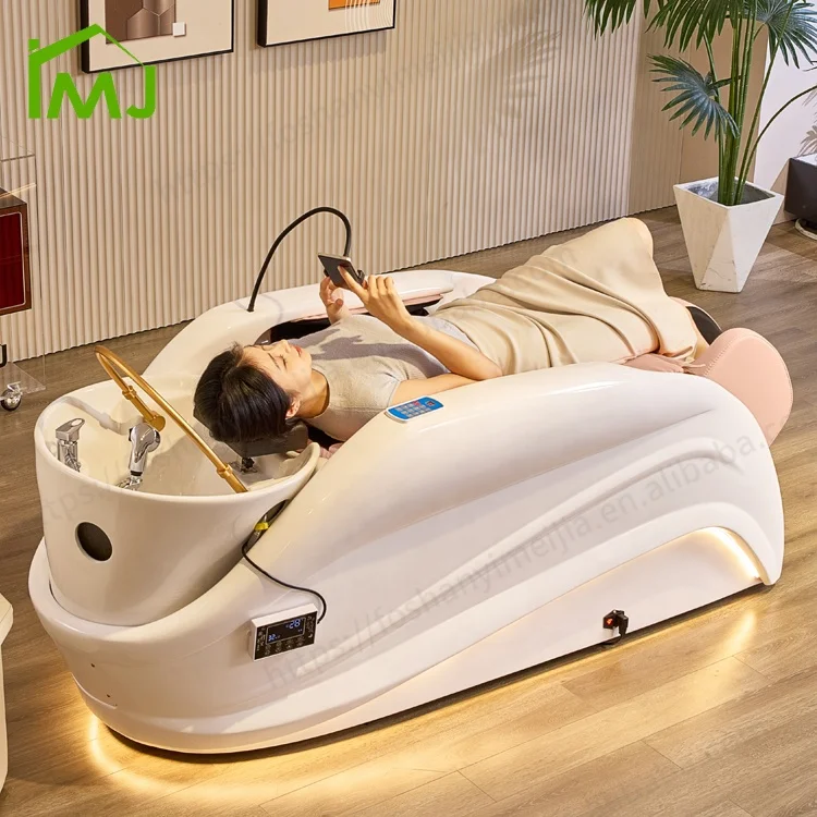 

Shampoo Beds Hair Salon Washing Chair Electric Massage Japanese Head Spa Bed with Plumbing