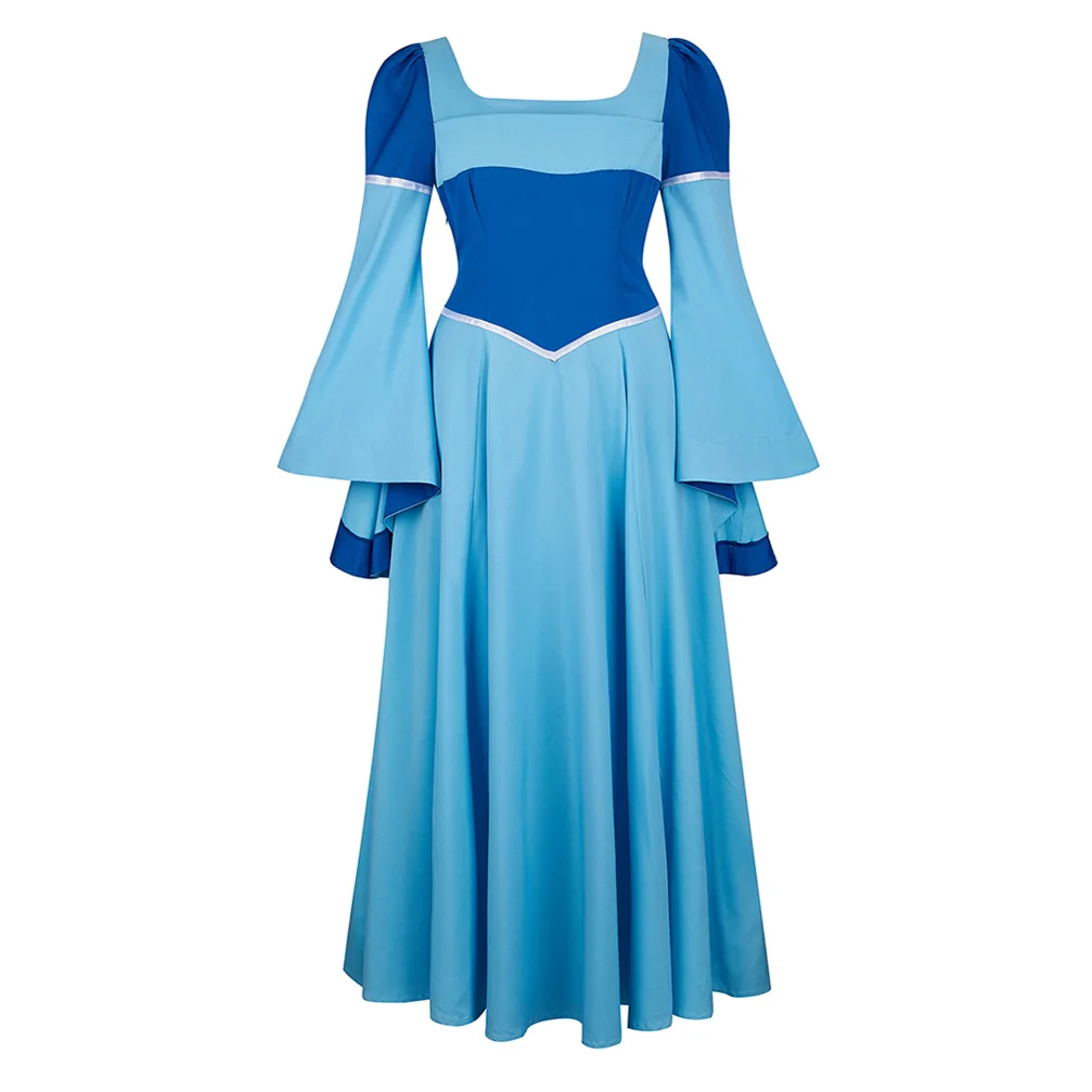 

Women's Medieval Dresses Irish Dress Medieval Ruffle Costumes Halloween Gothic Pirate Peasant Long Gown Halloween Costumes