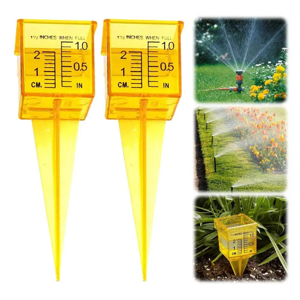 

1/10 шт. Желтые индикаторы уровня воды из полипропилена для растений, измеритель для садовых и газонных оросителей, многофункциональный инструмент для измерения воды на открытом воздухе