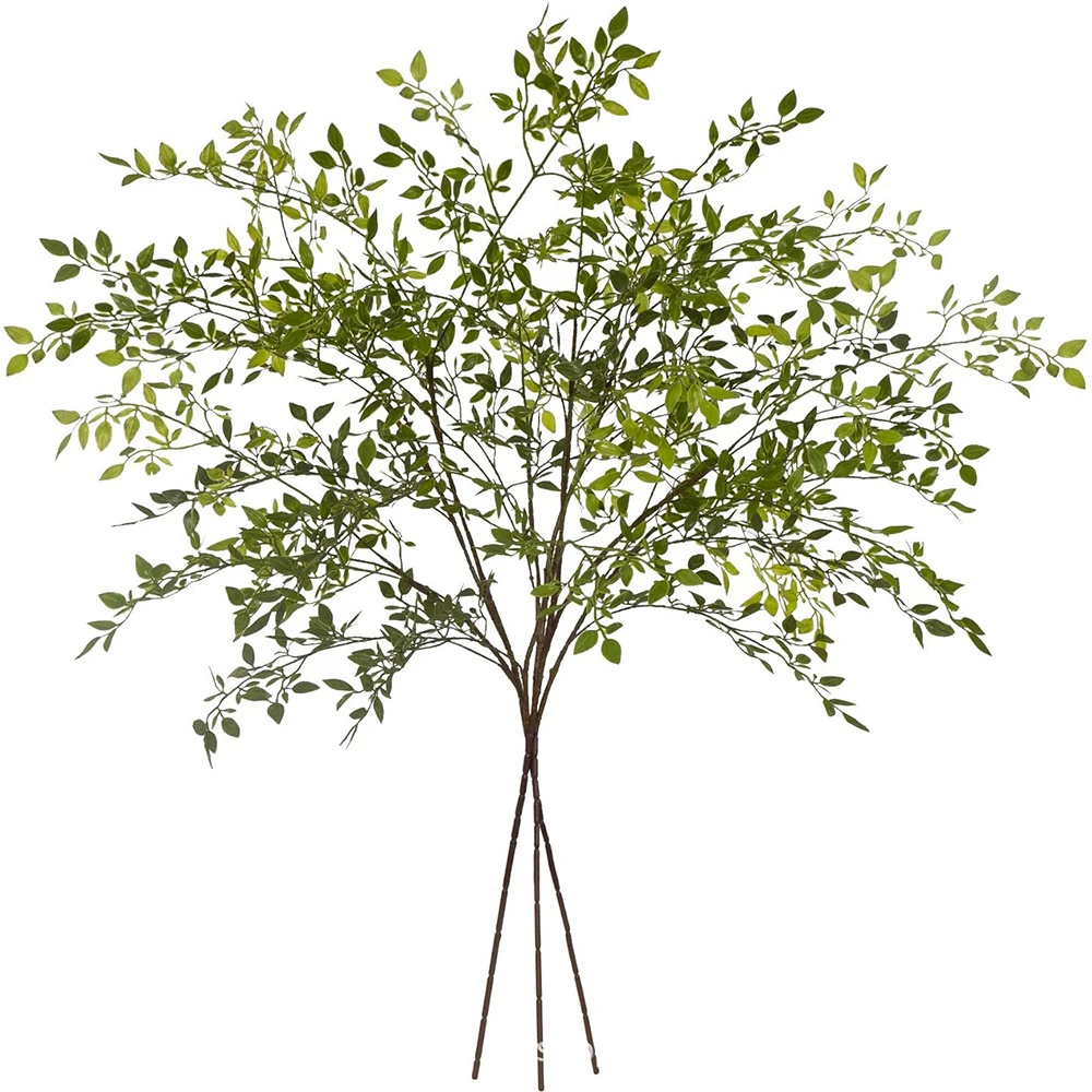 1 Stück 110 cm Künstlicher Blumenstrauß Grüne Kunstpflanze für Heim-Dekoration Garten Hochzeitsdekoration Outdoor DIY Vasen-Ornament – Detail 6