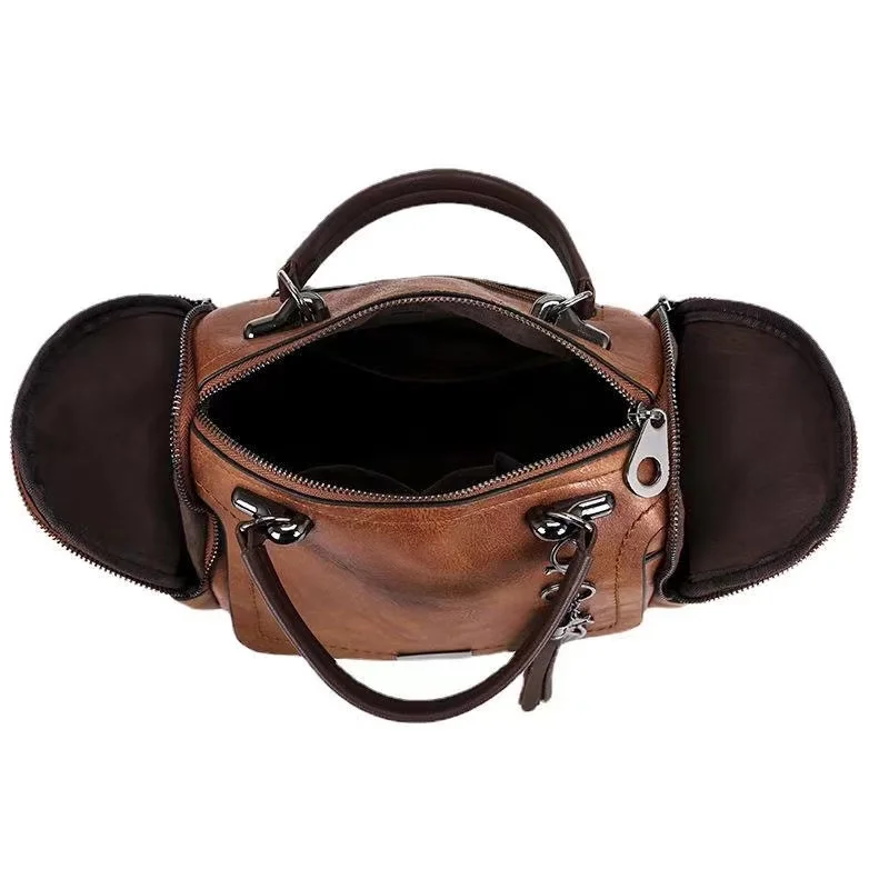 Tassel Decor Handbag, Women's Large Capacity Shoulder Bag, Fashion Zipper Crossbody Bag With Removable Strap