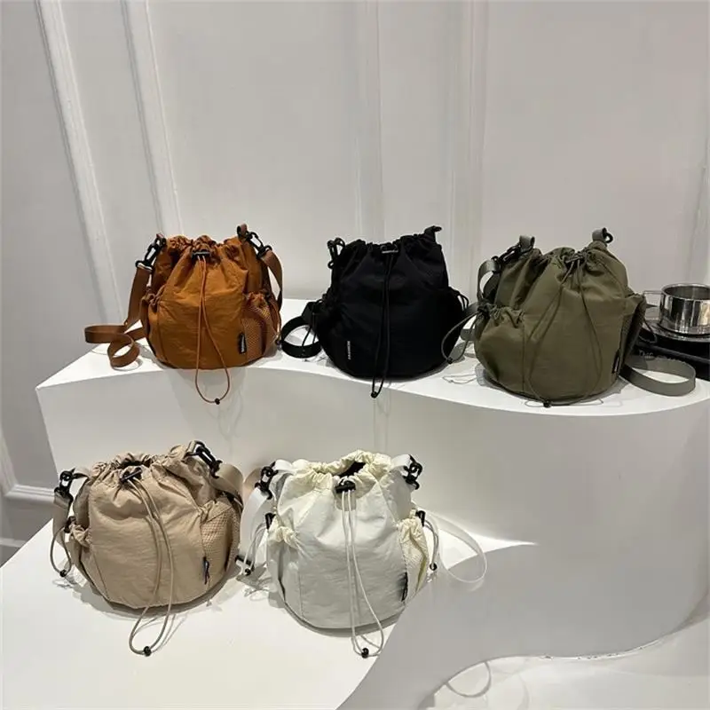 

Large Capacity Drawstring Bucket Bag Shoulder Bag Simple Women Tote Bag Cell Phone Purse Pouch Versatile Reusable Crossbody Bags