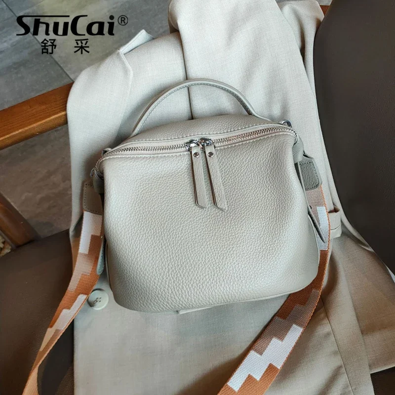 

Genuine Leather Small Shoulder Bag For Women Ladies Soft Handbag Purse With Tassels Female Casual Messenger Crossbody Bag Blue