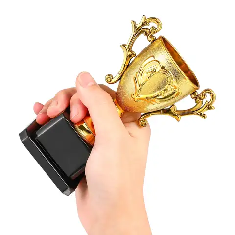 축구 트로피, 스포츠 컵, 맞춤형 상, 미니 골드, 재미있는 장난감, 금속
