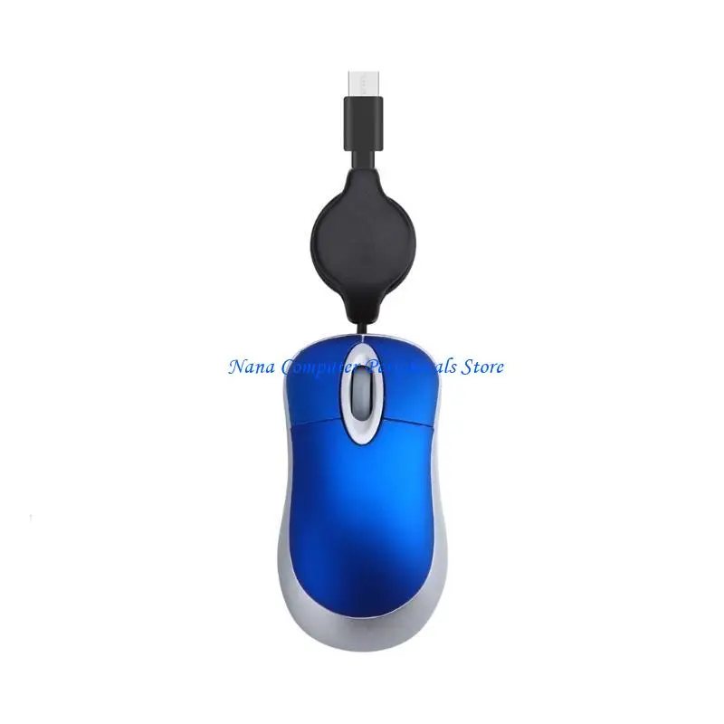F68C Corded Mouse Retractable Mouse Corded Mouse for Laptops Notebook Corded Computer