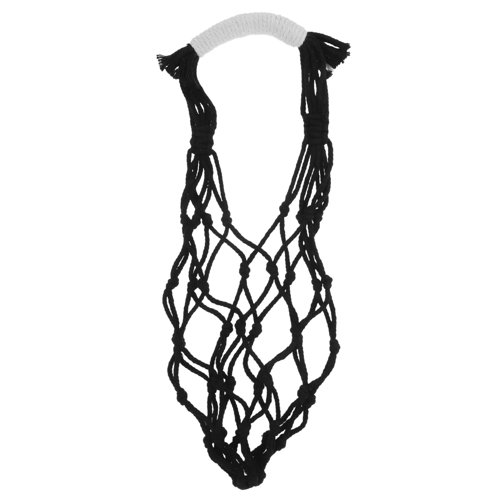 

Cotton Rope Woven Net Pouch Handmade Macrame Water Bottle Carrier Boho Portable Crossbody Sling For Hiking Camping Cycling Wine