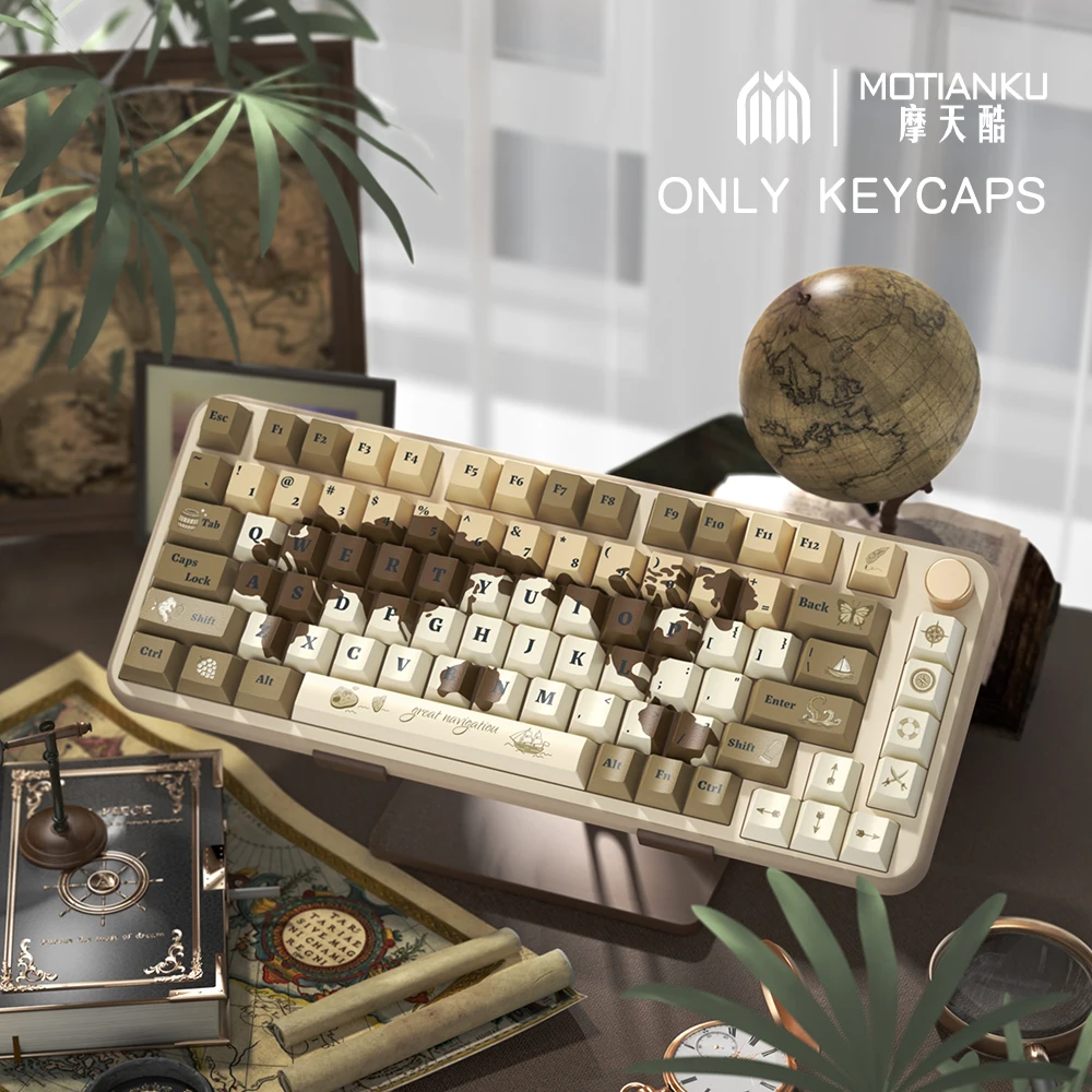 Imagem -02 - Velho Mundo Keycaps Cereja Perfil para Teclado Mecânico Gmk Iso Pbt Keycap Dz60 Rk61 64 Gk61 68 75 84 87 96 90 104 108 o