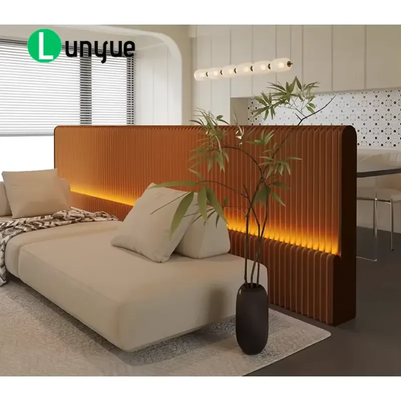 Foldable Kraft Paper Honeycomb L Shaped Room Divider Accordion Space Partition Wall Baffle for Home Office Privacy Screen