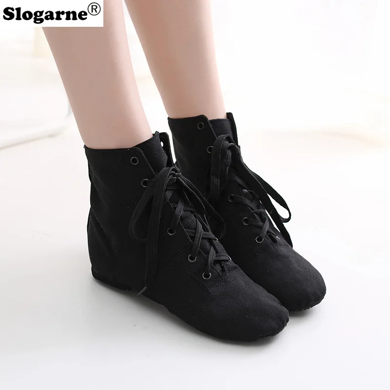 Children Soft Ballet Shoes Women Ballet Dance Shoes Tango Modern Jazz Shoes Yoga Train Short Boots Leather Sole Jazz ankle Boots