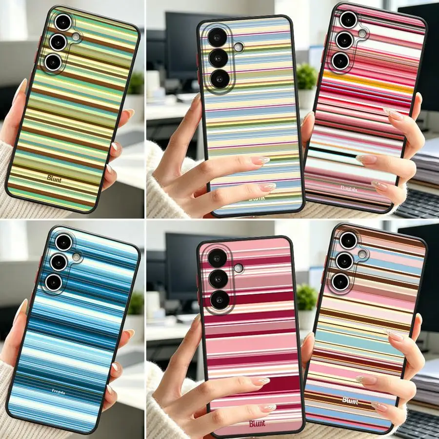 Case for Samsung Galaxy A57 A17 A52 A16 A15 A54 A53 A34 A36 A72 A35 A56 A55 A14 A23 A33 Phone Cover Blue Stripes