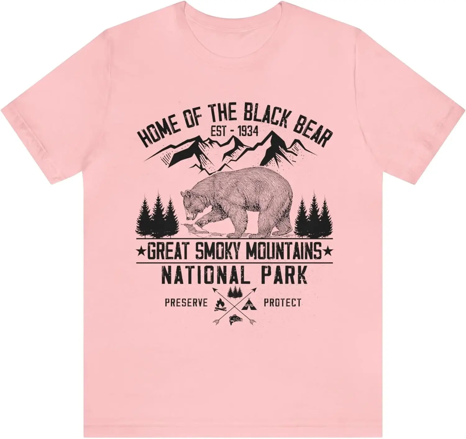 Home of The Black Bear Shirt, Great Smoky Mountains National Park Hiking Shirt - NPT123ALL