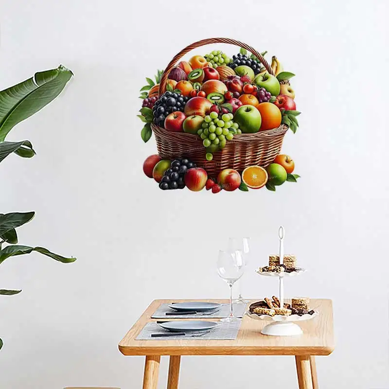 Fruit Basket Stickers Living Room Kitchen Fruit Shop Wall corridor Decoration Doors and Windows