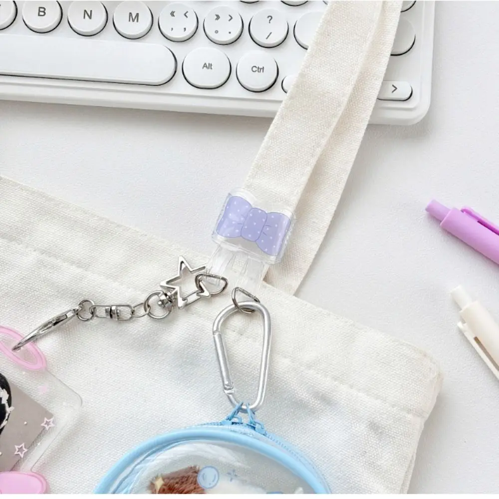Polka Dot Bow Bag Hanging Buckle Transparent DIY Bag Extender Buckle Bowknot Mountain Climbing Buckle Backpack Display Buckle