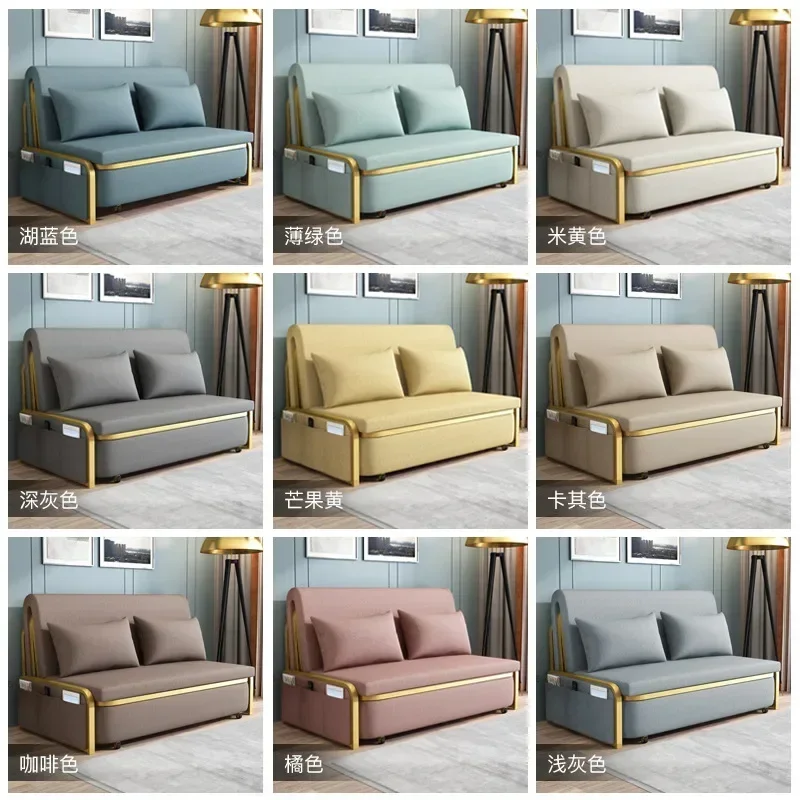 Light luxury sofa bed dual-purpose double living room multi-functional small apartment net red economic folding sofa image 4