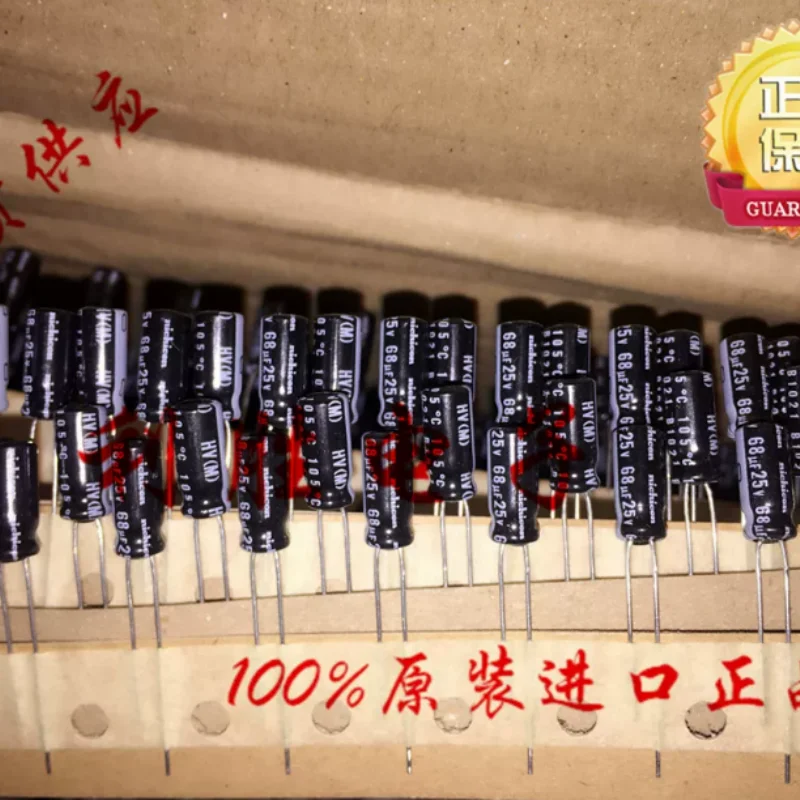 

10-100 шт. конденсаторов Nihon Nichicon 68UF 25V, 25V68UF, 5*11 мм, высокочастотные, с низким сопротивлением