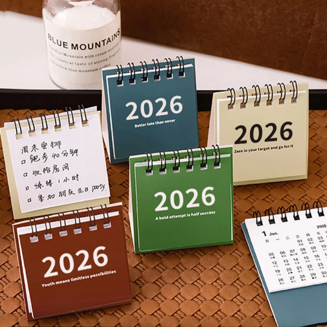 ミニ卓上カレンダー ポータブルデスクトップペーパーカレンダー テーブルスケジューラー ミニマリストオフィスカレンダー 卓上装飾用ギフト