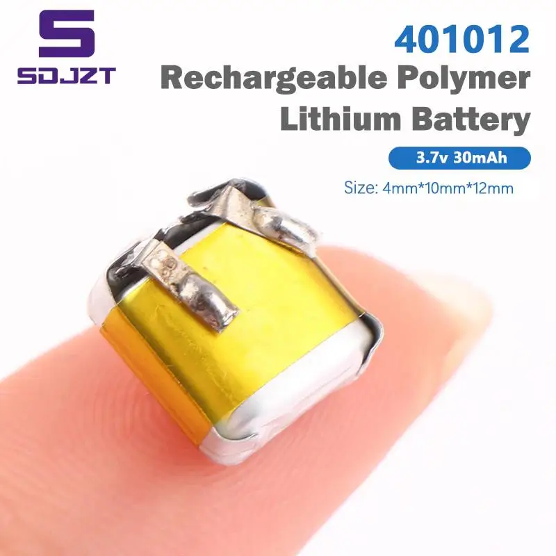 Rechargeable Lipo Lithium Polymer Battery 3.7V 401012 40mah For Bluetooth Headset Recorder Smart Watch