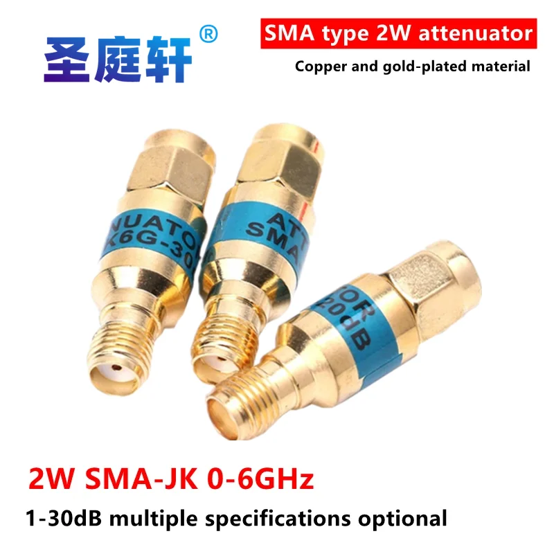 1 szt. 2W SMA-JK koncentryczny tłumik RF, DC do 6,0 GHz, 50ohm, 1db, 2db, 3db, 5db, 6db, 10db, 15db, 20db, 30dB