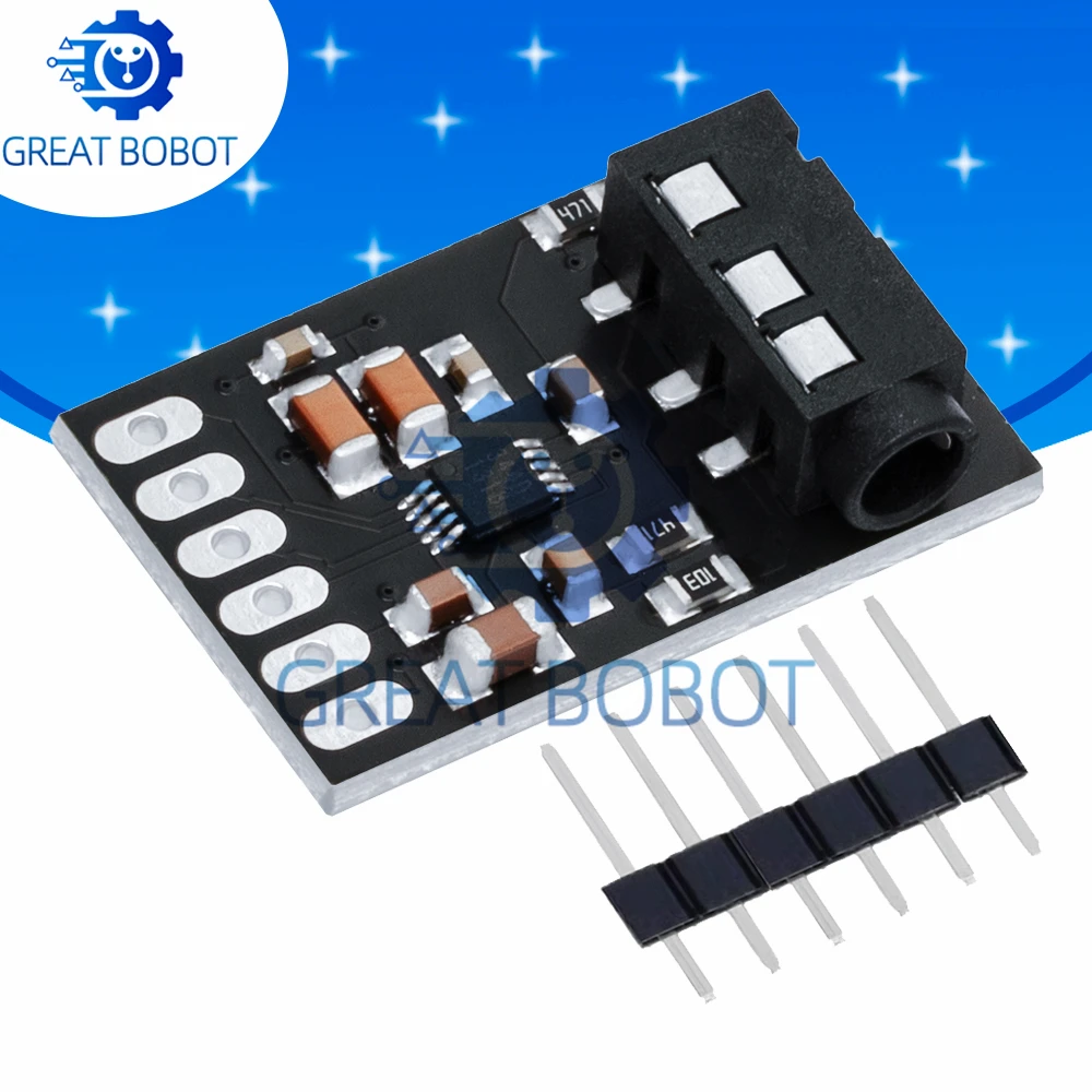 D/A Audio Converter Digital to Analog Converter Board Stereo Audio Module Conversion Module CS4344 with I2S Interface