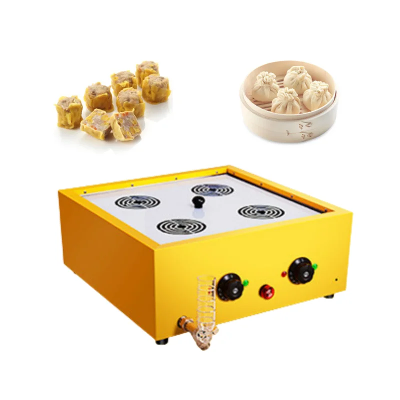 220V Mini Electric Chinese Bun Baozi Momo Steamer Machine Commerical Stainless Steel Food Steamer With 2/4/6 Steam Outlet