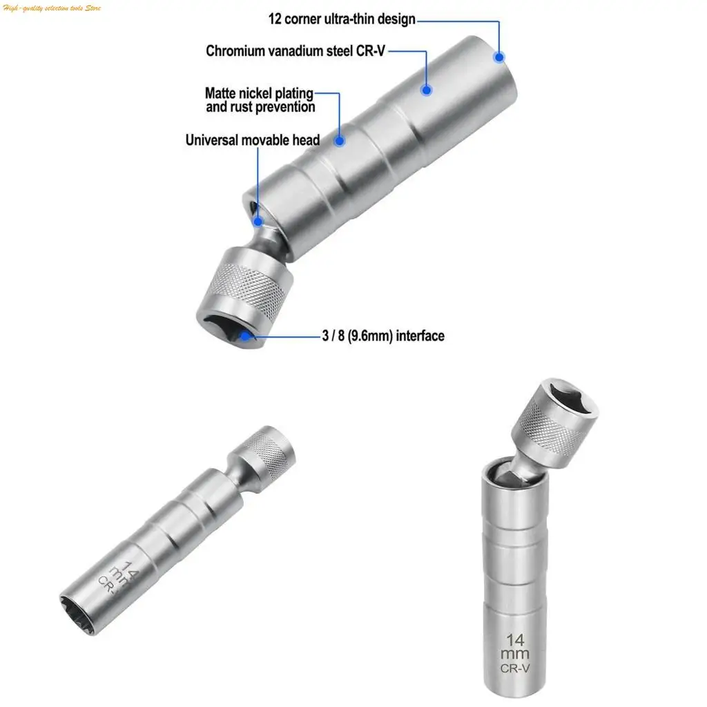 203F for Spark Plug Socket Removal Tool 14MM 3/8 Inch Drive Thin Wall