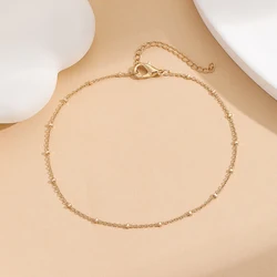 Kinitial Stainless Steel Anklets For Women Girls Summer Beach Barefoot Accessories Birthday Party Gift