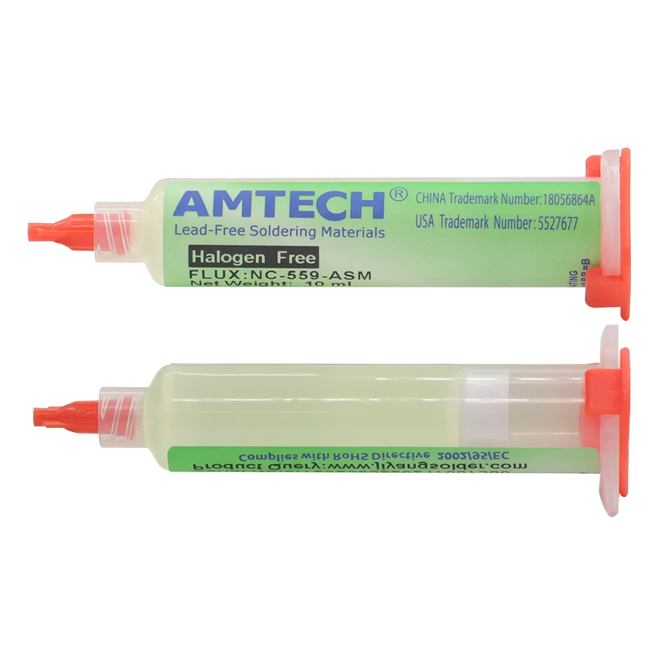 Original AMTECH NC-559-ASM NC-223-ASM BGA PCB No-Clean Solder Pasteเชื่อมขั้นสูงน้ํามันFluxจาระบี 10ccบัดกรีซ่อมวาง