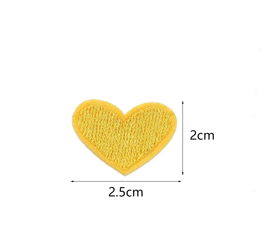 Heart Shape Patches for DIY, Color Applique, T-Shirt Iron on Clothes, Jeans Stickers, Hats, Backpacks, 10Pcs