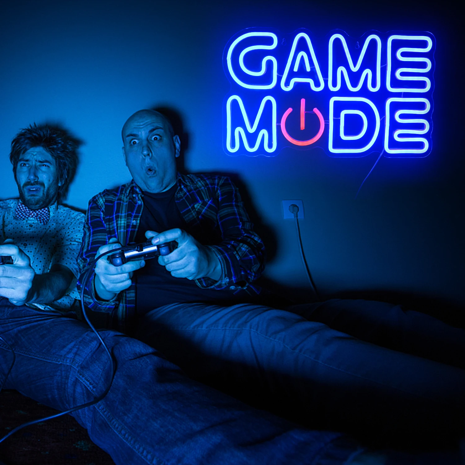 Game Mode Neon Sign For Wall Decor Gaming Room Decoration For Home Bedroom Video Game Area Led Lights Dimmable Art Letter Signs